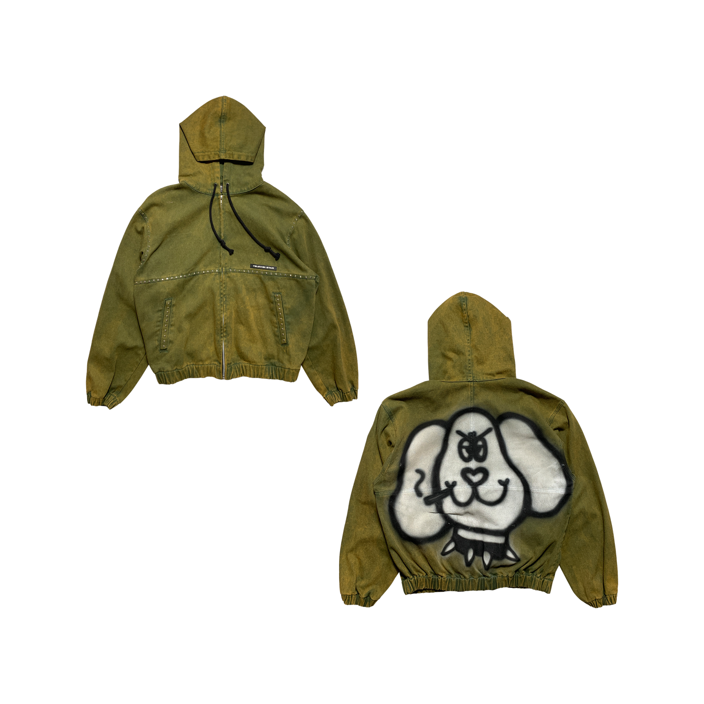 TVSTAR x BURU REWORKED JACKET - GREEN WASHED