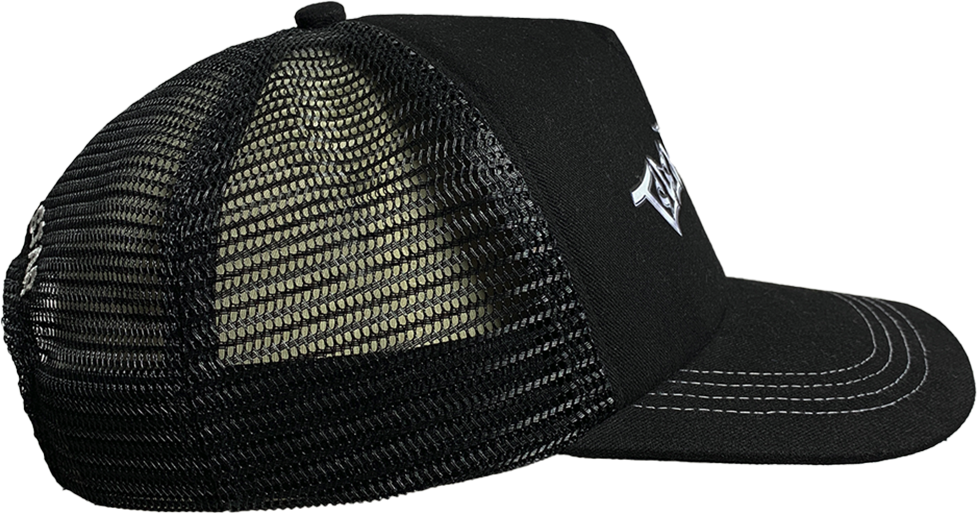 CHROME TAGG TRUCKER HAT - BLACK
