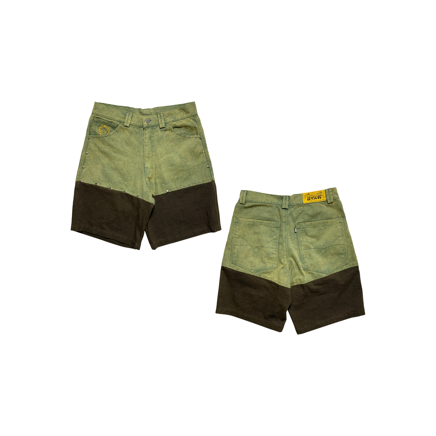 TVSTAR x BURU REWORKED SF SHORT - GREEN/BROWN
