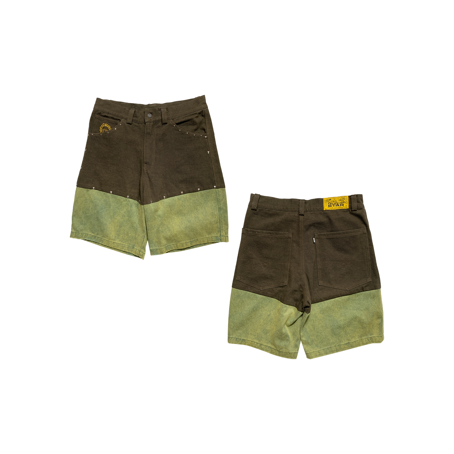 TVSTAR x BURU REWOKRED SF SHORT - BROWN/GREEN