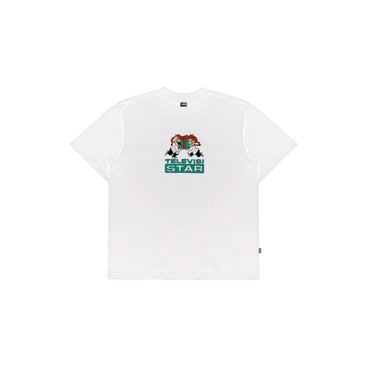 SEUSS TWIN LOGO BOX TEE  - WHITE