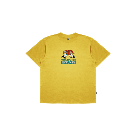 SEUSS TWIN LOGO BOX TEE  - YELLOW