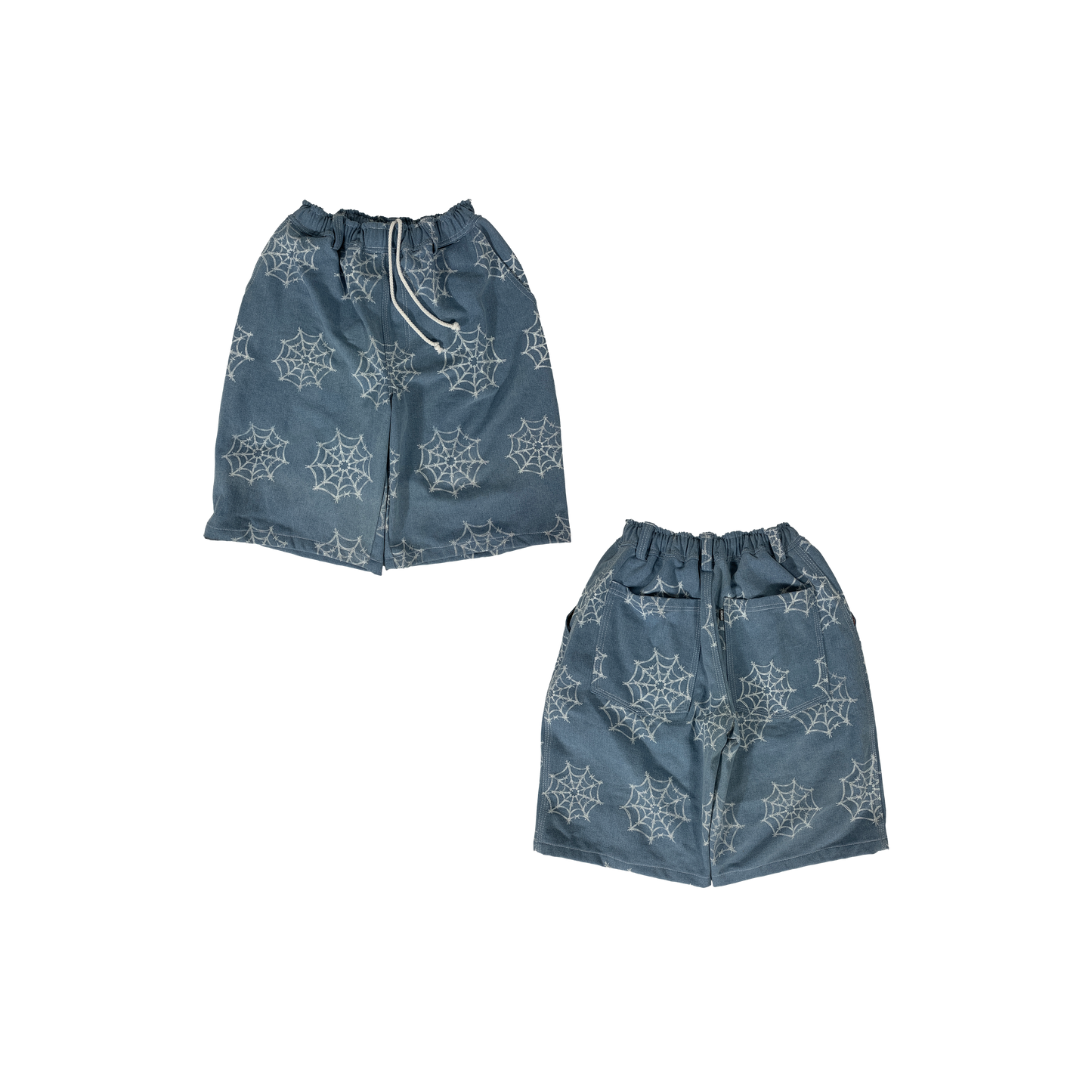 WEB DENIM SHORT - LIGHT BLUE