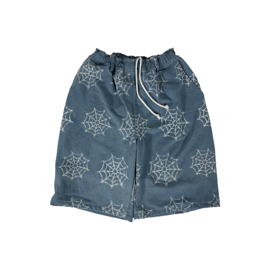 WEB DENIM SHORT - LIGHT BLUE