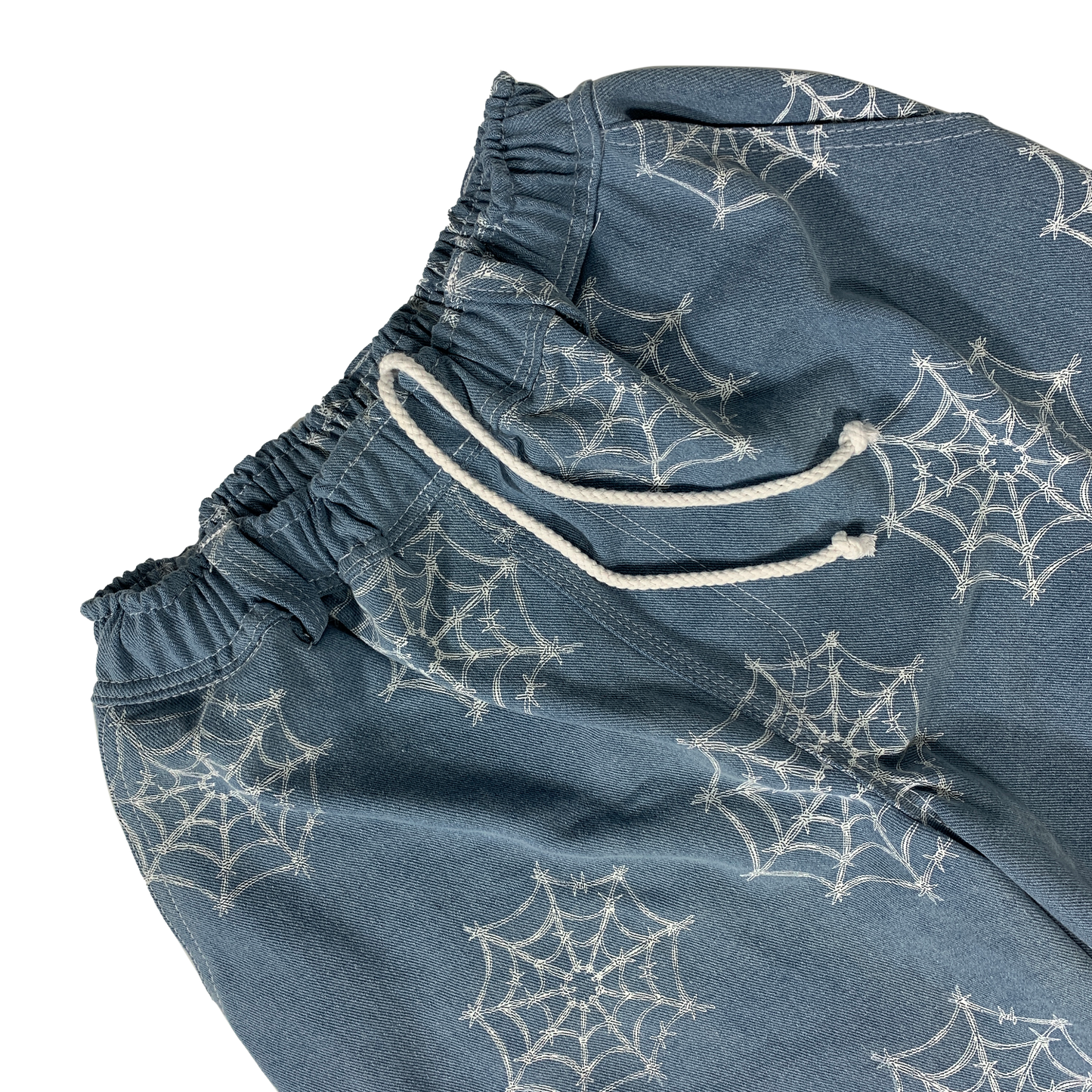 WEB DENIM SHORT - LIGHT BLUE