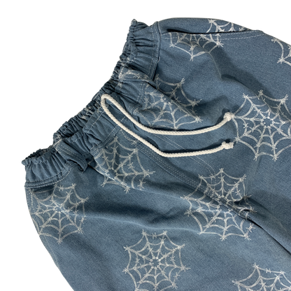 WEB DENIM SHORT - LIGHT BLUE