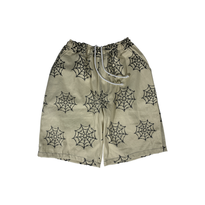 WEB DENIM SHORT - BEIGE