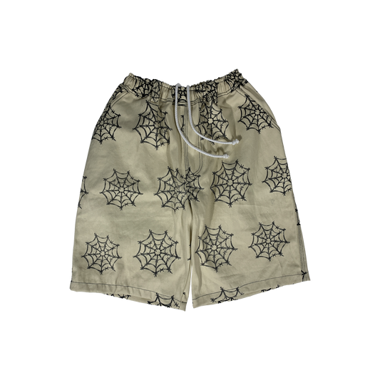 WEB DENIM SHORT - BEIGE