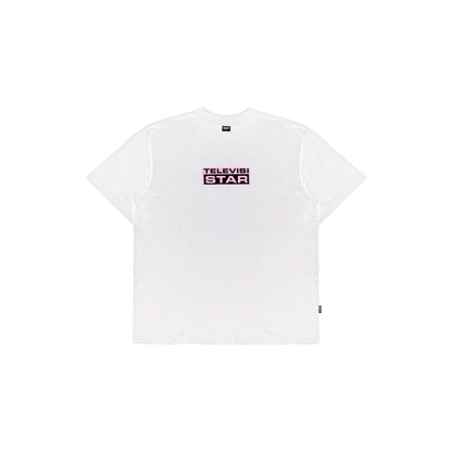 FUCHSIA LOGOBOX TEE - WHITE