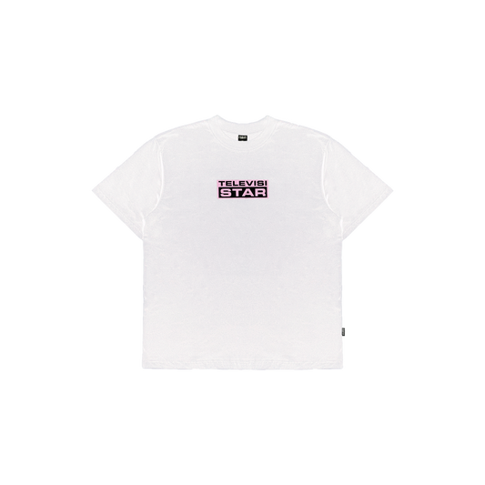 FUCHSIA LOGOBOX TEE - WHITE