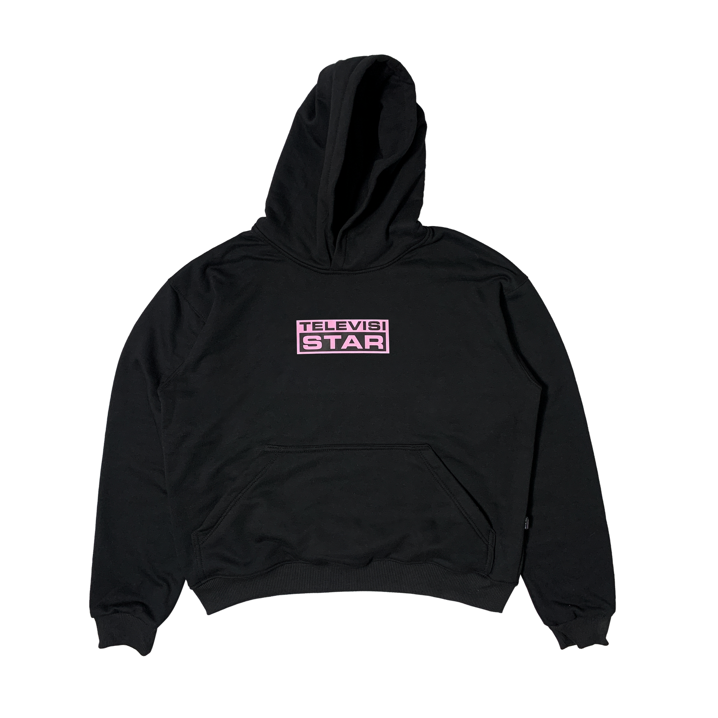 FUCHSIA LOGOBOX HOODIE - BLACK