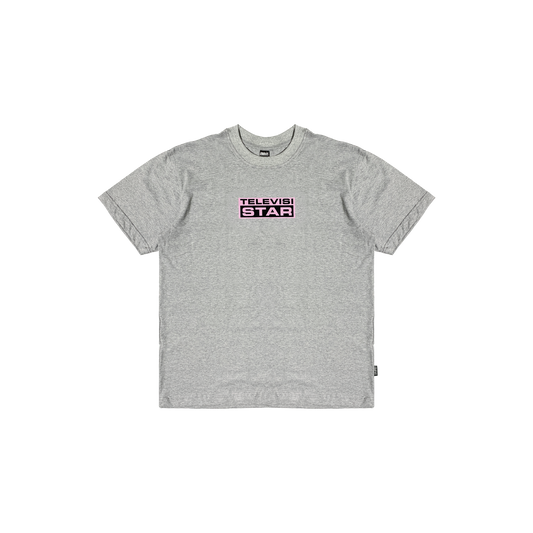 FUCHSIA LOGOBOX TEE - GREY