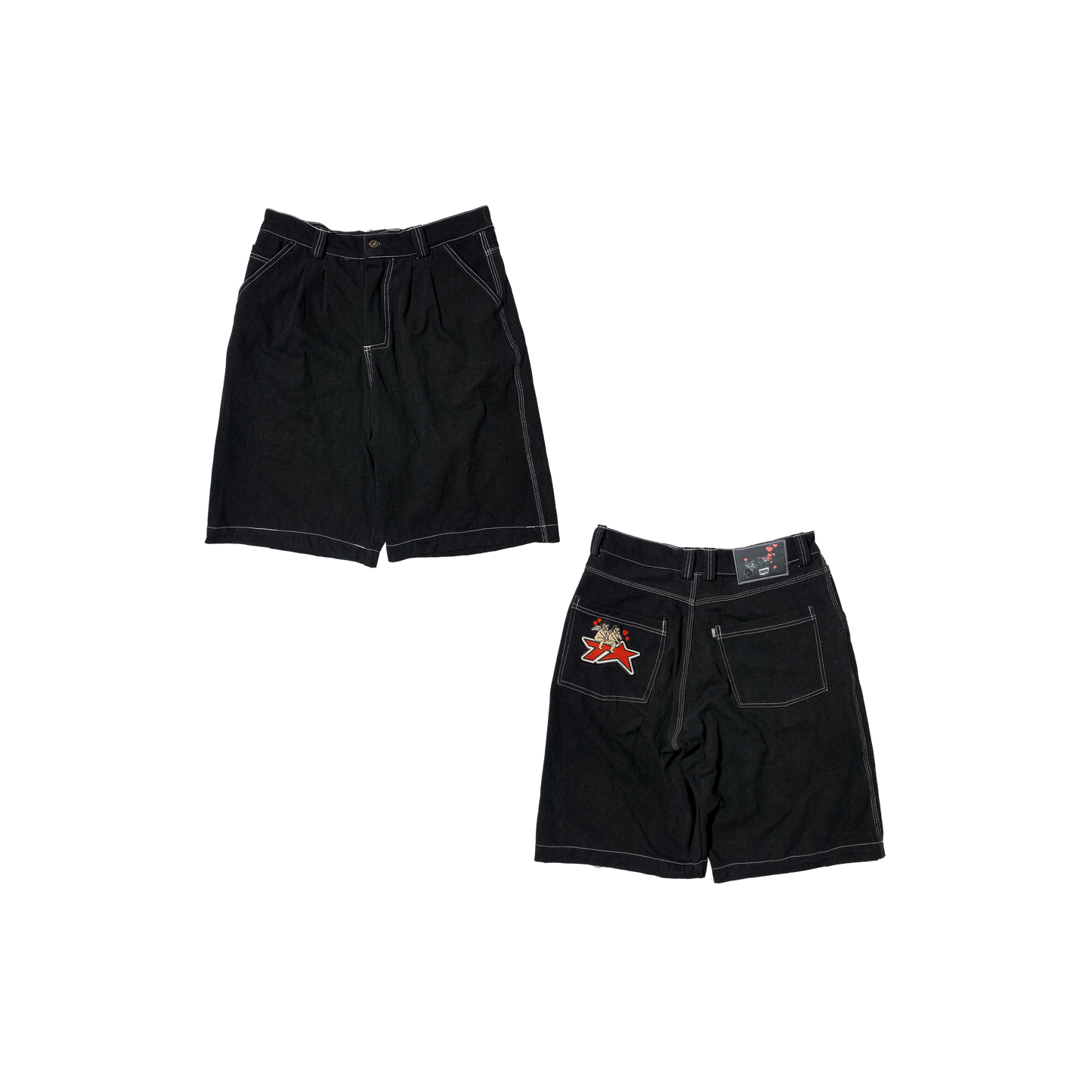 TVSTAR EROS DENIM SHORT - BLACK