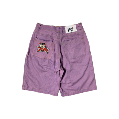 TVSTAR EROS WASHED DENM SHORT - PINK