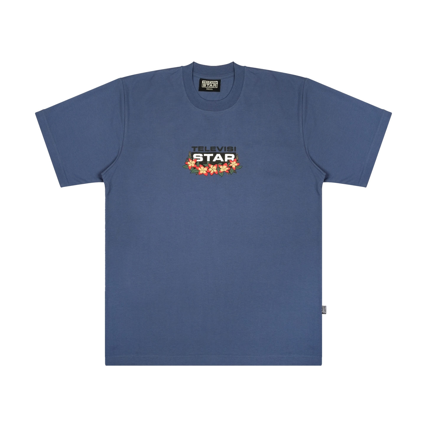 ISLAND BLOOM TEE - BLUE