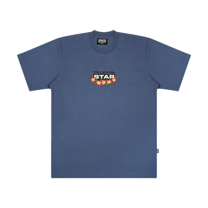 ISLAND BLOOM TEE - BLUE