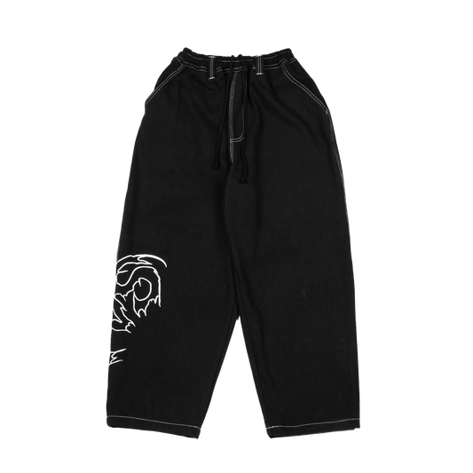 VAMP DENIM PANT - BLACK