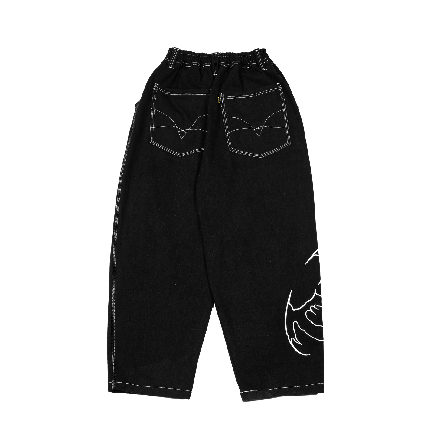 VAMP DENIM PANT - BLACK