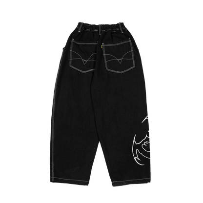 VAMP DENIM PANT - BLACK
