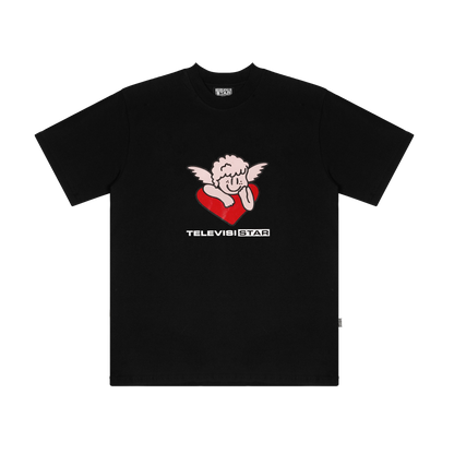 PINK LOVE TEE - BLACK