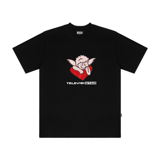 PINK LOVE TEE - BLACK