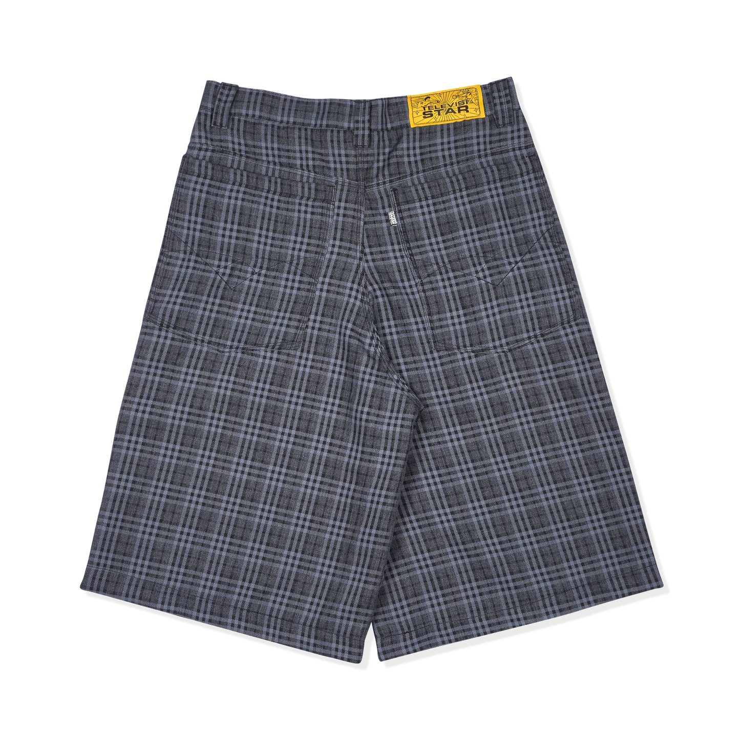 PLAID BAGGY SHORT - GREY