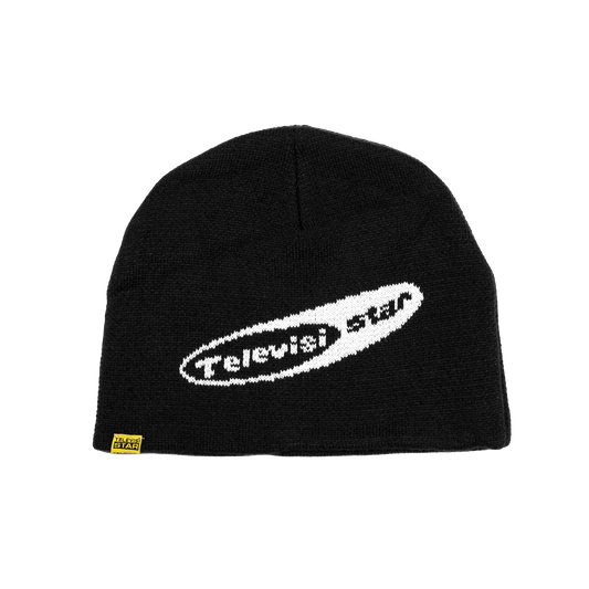 OVAL LOGO BEANIE - BLACK