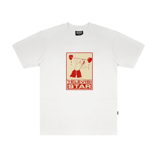 CRIMSON STAR TEE - WHITE