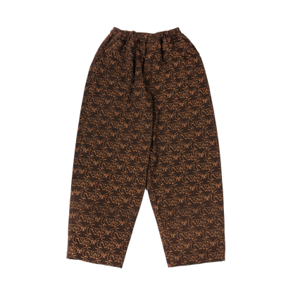 VAMP FULL PRINT DENIM PANT - BROWN