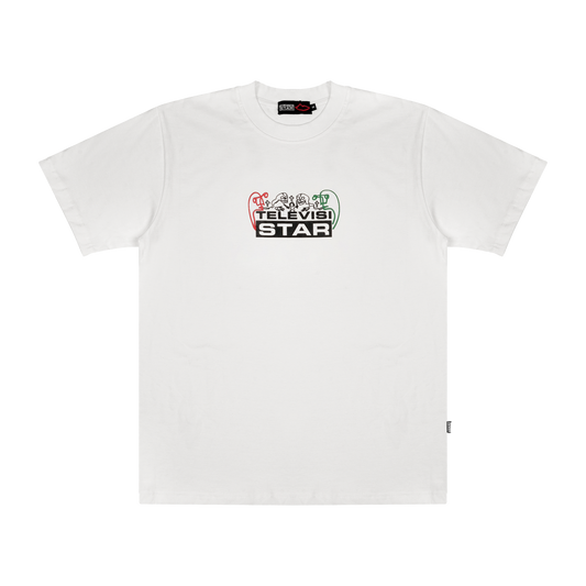 TVSTAR x SEX LOGO BOX TEE - WHITE
