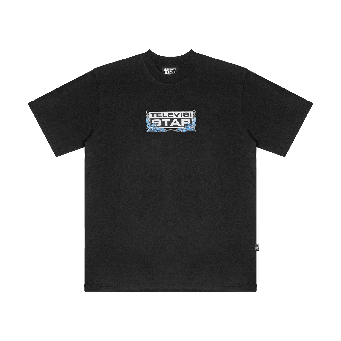 BLUE FLAME TEE - CHARCOAL