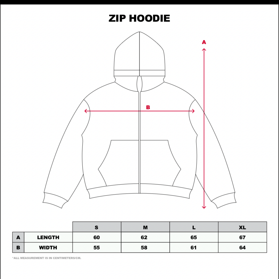 BOXY ZIP UP LOGO HOODIE - BLACK