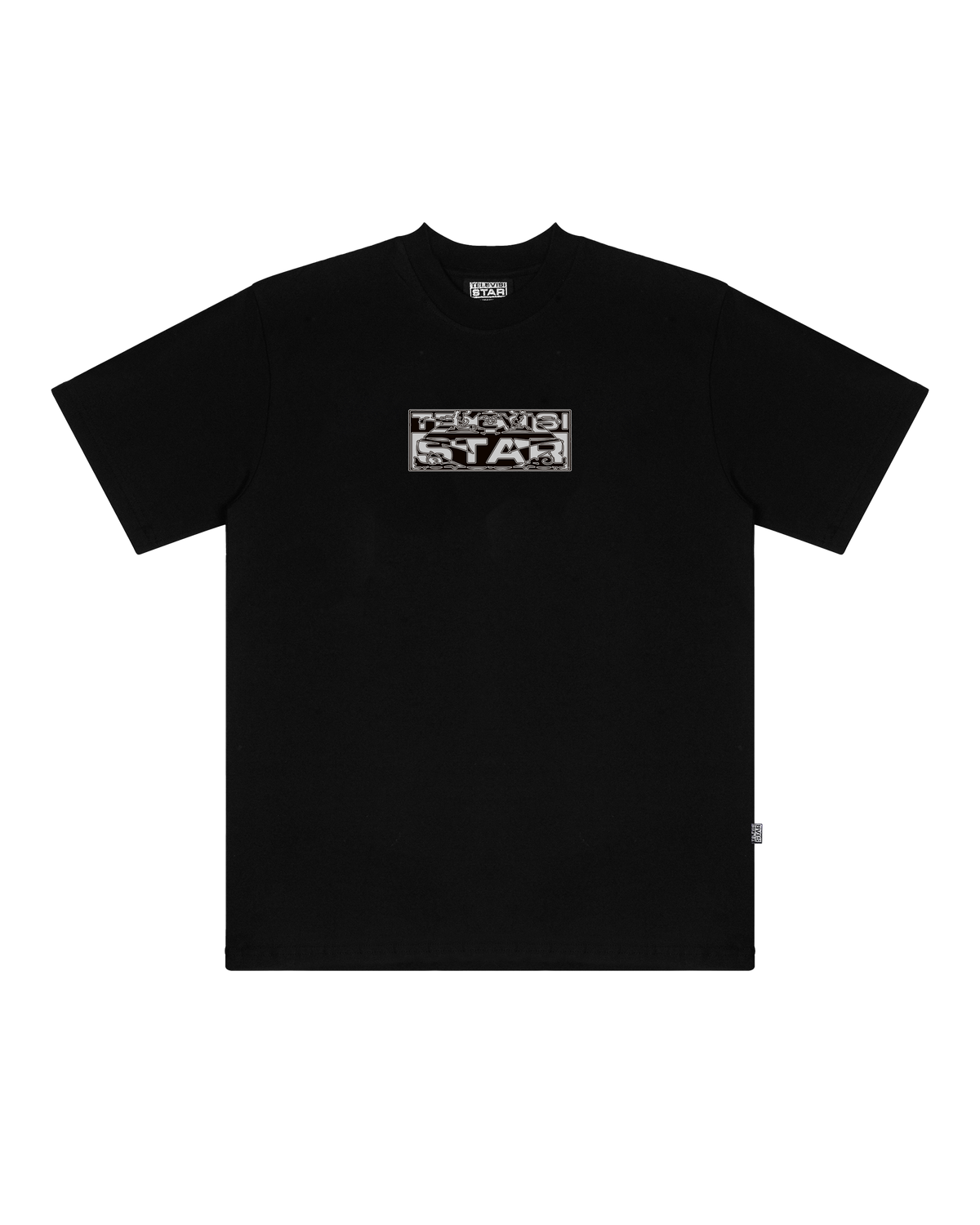 DISTORTED LOGO BOX TEE - BLACK