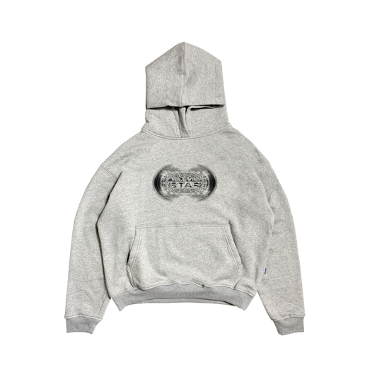 LOGO GLYPH HOODIE - GREY