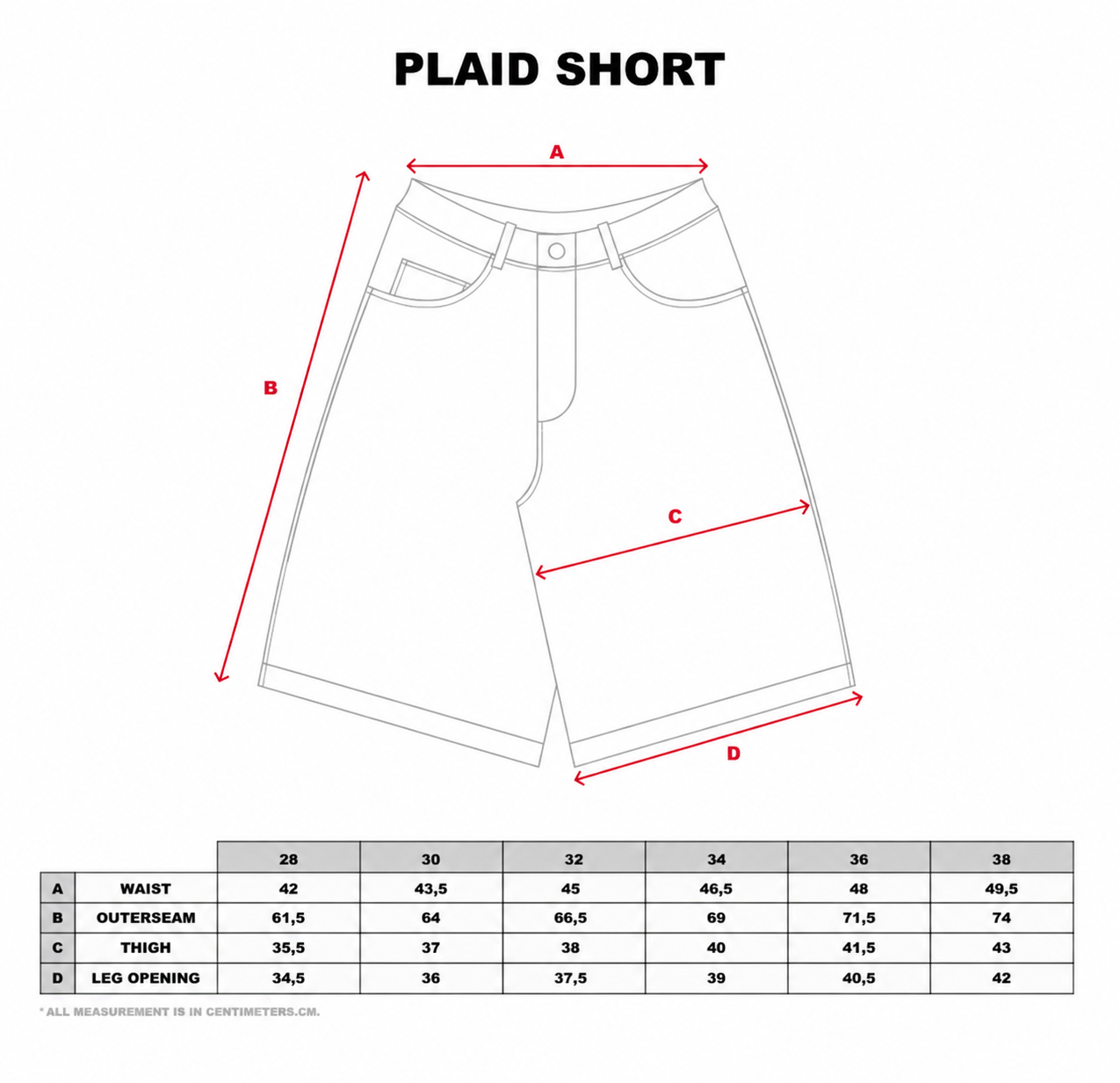 PLAID BAGGY SHORT - BLUE