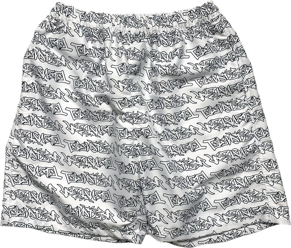 TAGG SHORT - WHITE/BLACK