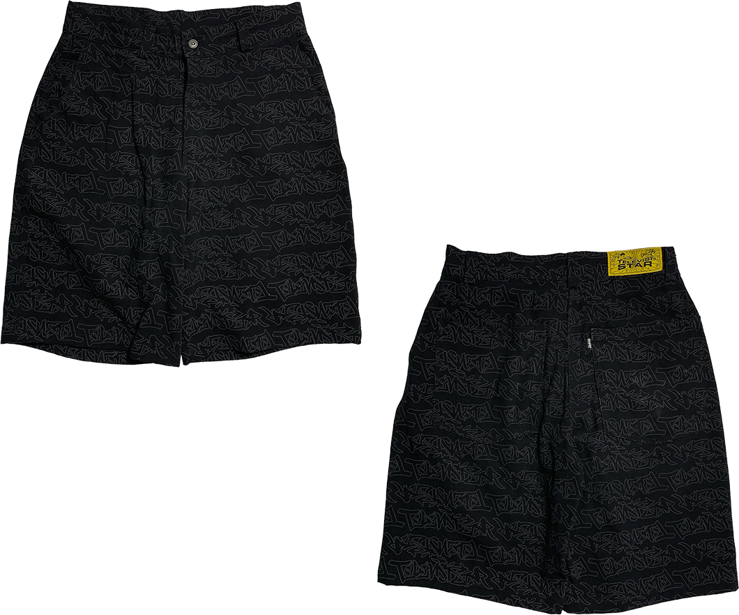 TAGG DENIM SHORT - BLACK