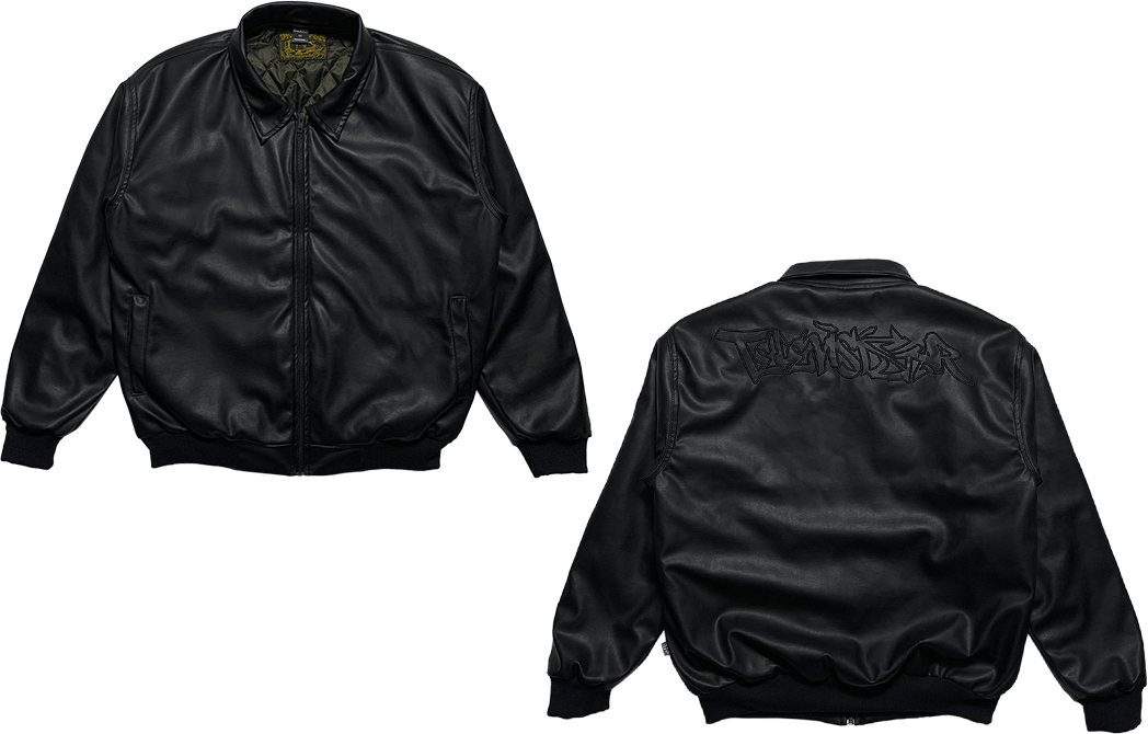 TAGG LEATHER WORK JACKET - BLACK