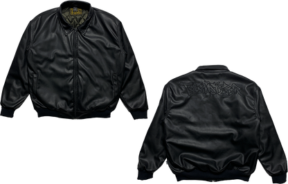 TAGG LEATHER WORK JACKET - BLACK