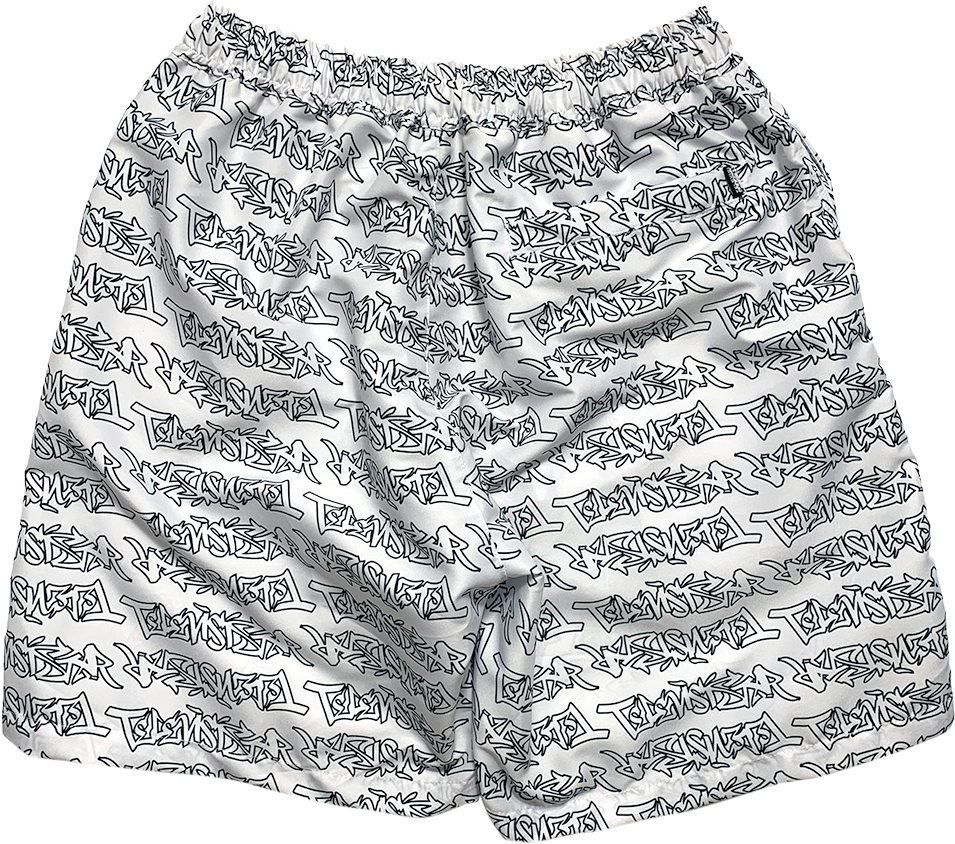 TAGG SHORT - WHITE/BLACK