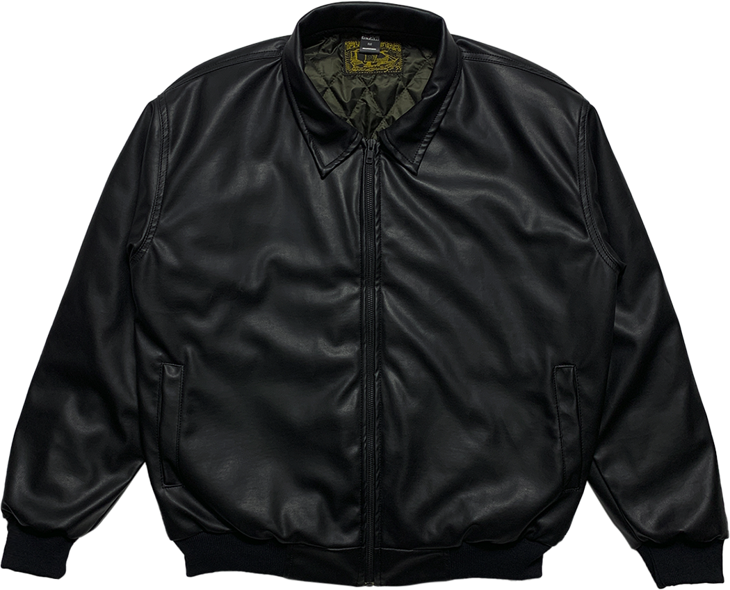 TAGG LEATHER WORK JACKET - BLACK