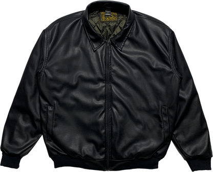 TAGG LEATHER WORK JACKET - BLACK