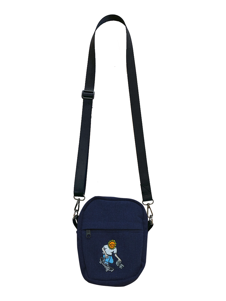 DENIM SLING BAG - NAVY