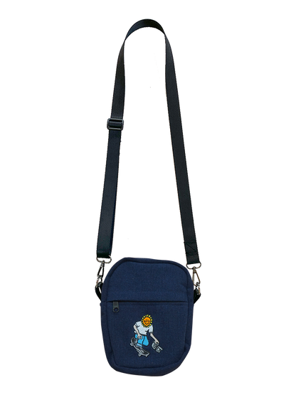 DENIM SLING BAG - NAVY