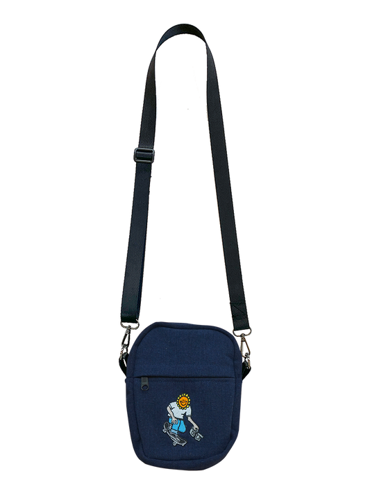 DENIM SLING BAG - NAVY