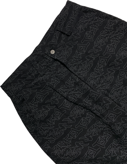 TAGG DENIM SHORT - BLACK