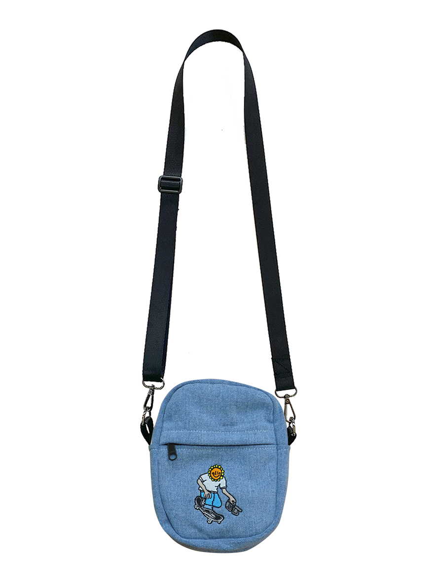 DENIM SLING BAG - LIGHT BLUE