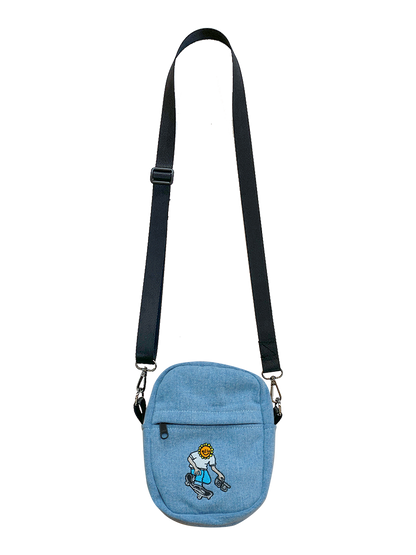 DENIM SLING BAG - LIGHT BLUE