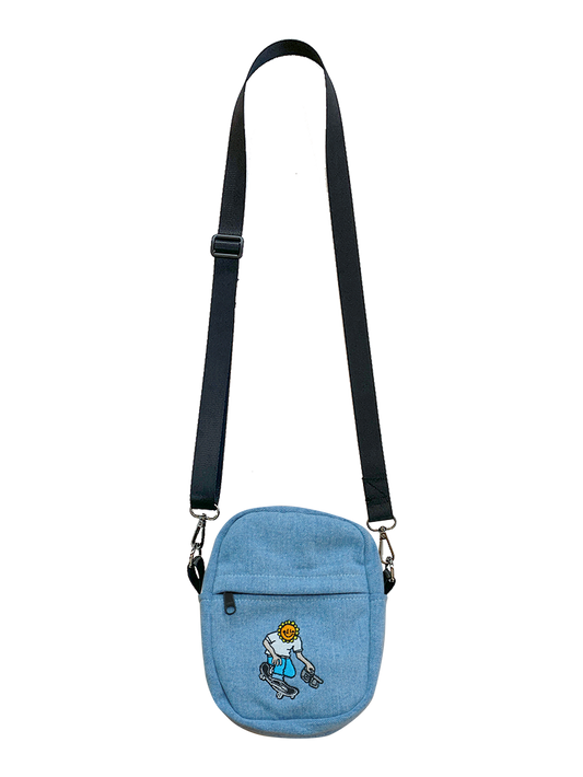 DENIM SLING BAG - LIGHT BLUE