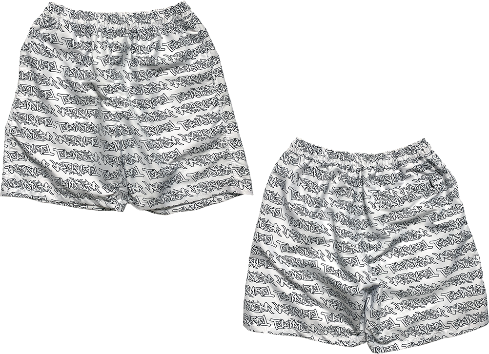 TAGG SHORT - WHITE/BLACK